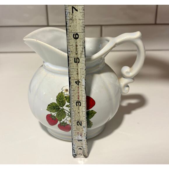 Vintage McCoy USA Strawberry Pitcher - Picture 6 of 7